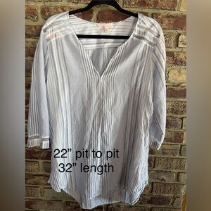 NOT FOR SALE 
💙 Victoria’s Secret Blue & White Striped Tunic Top | L